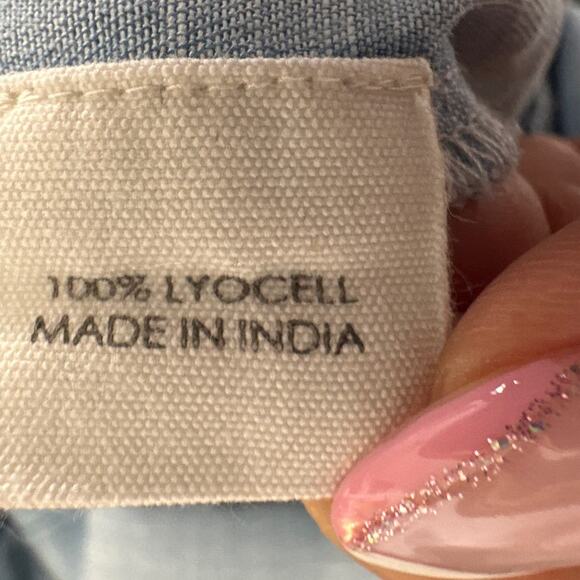 Woven by Synergy Soft Denim Blue Romper Sz S - Picture 8 of 9